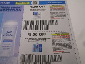 15 Coupons $6/2 Secret Clinical + $5/3 Secret Fresh Outlast Aluminum Free 10/10/2026