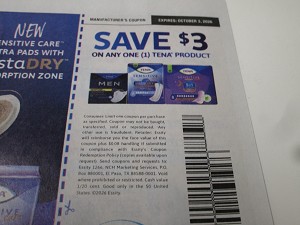 15 Coupons $3/1 Tena 10/3/2026
