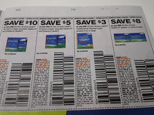 15 Coupons $10/1 Claritin 56ct  + $5/1 Claritin 20ct + $3/1 Claritin Cooling Honey + $8/1 Claritin D 9/27/2026